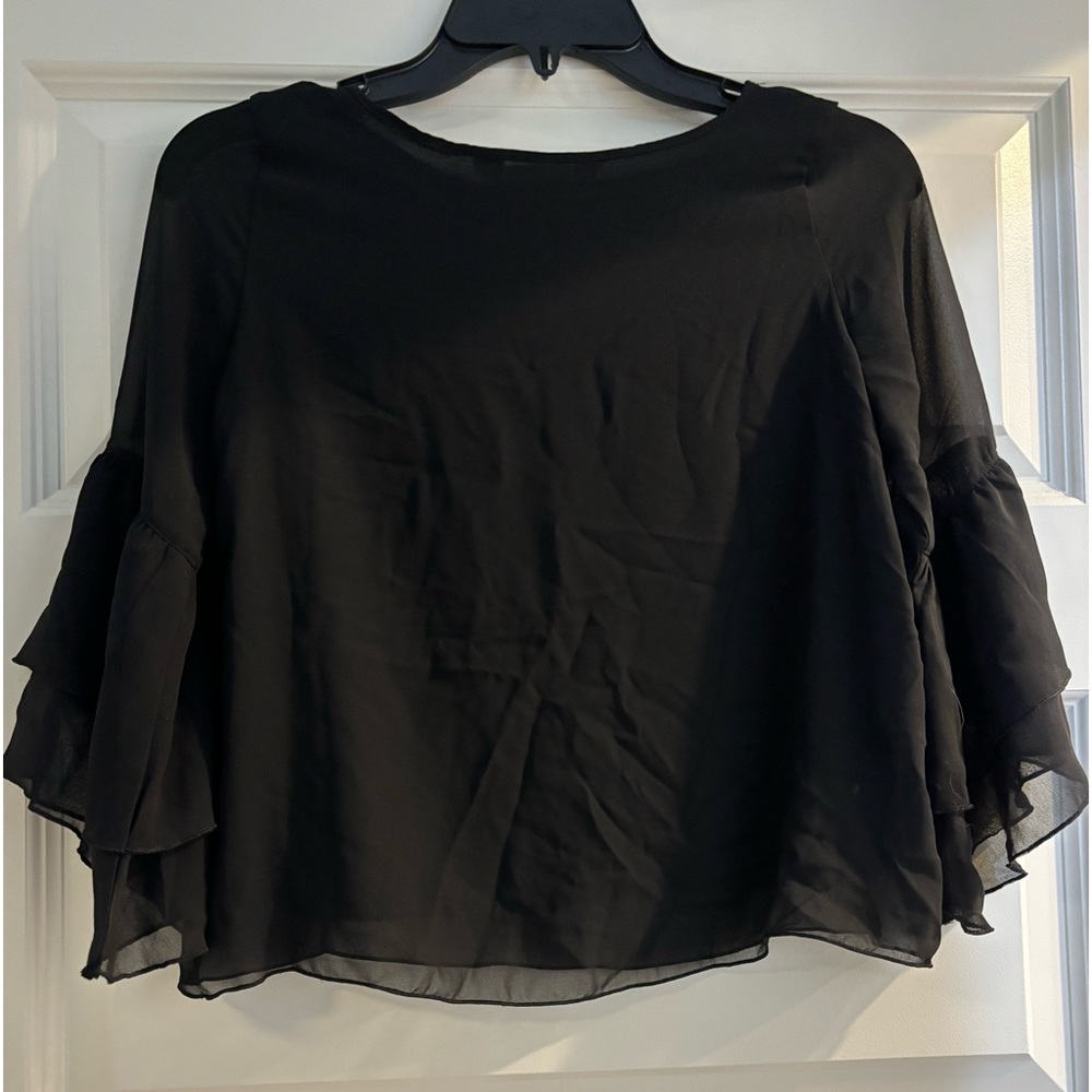 Girls Ruffle Sleeve Blouse